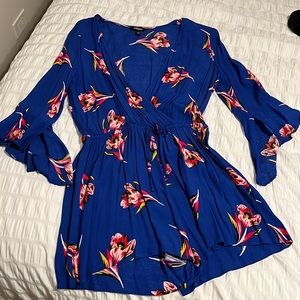 Blue Floral Romper